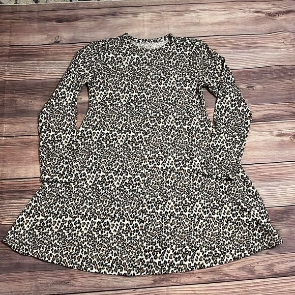Girls Size 10 Leopard Print Dress, Soft Stretchy - Picture 1 of 5